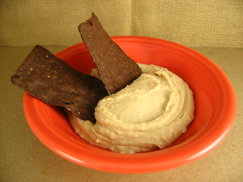chocolate tortilla chips and peanut butter bean dip
