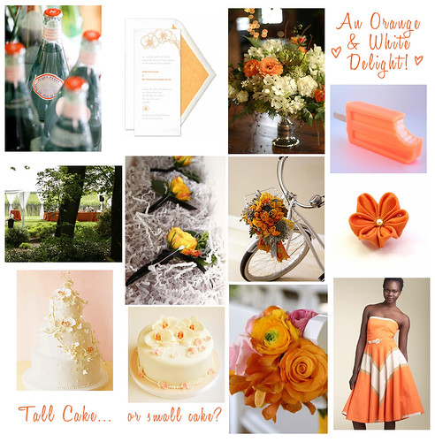 Wedding Wednesday Orange White Cream with Orchids