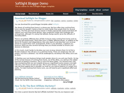 Softlight blogger template