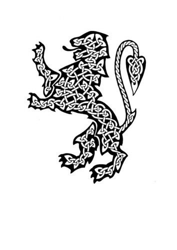 Drew this for a guy who wanted a tattoo of a lion rampant, 