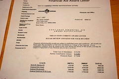 Financial aid award letters