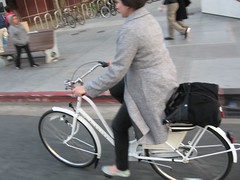 Dutch style cyclist in San Jose