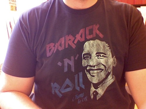 Min t-shirt: Barack n' Roll - Obama 08