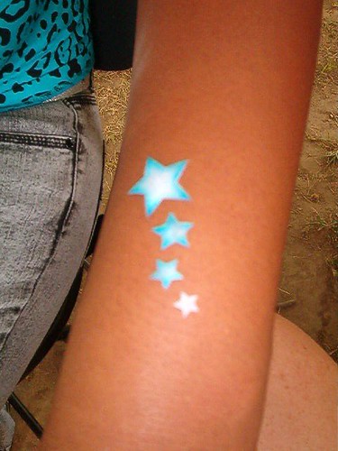 shooting stars tattoos. shooting stars tattoos. Shooting Stars Airbrush Tattoo