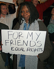 Whoopi Goldberg in New York City Protesting California Proposition 8