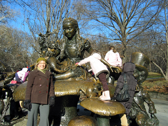 Alyce with Alice Statue (Click to enlarge)