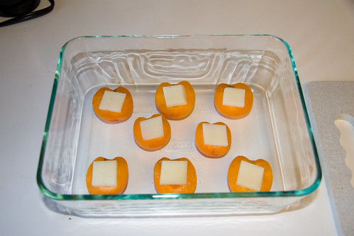 Manchego Slices on Apricots