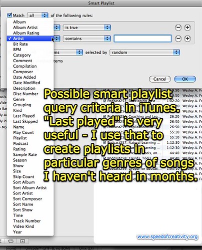 Smart Playlist criteria in iTunes