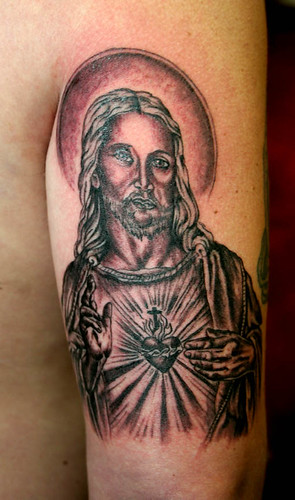 Portrait style Jesus on the tricep Photo by Penny Munch