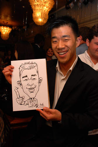 Caricature live sketching for Standard Chartered Bank Legal Learning Event 4