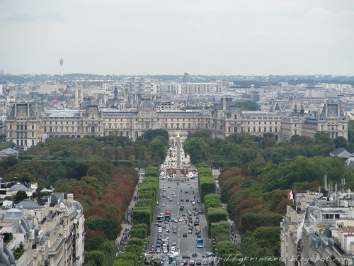 Paris panoramic view from Arc de Triomphe