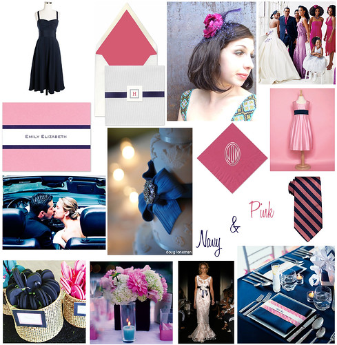 pink and navy blue 