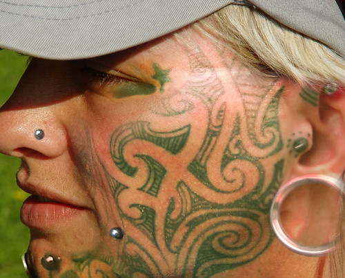 Sexy Tattoo Profile in Girl Face