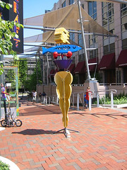 sculpture in Reston Town Center (by: Miki James, creative commons license)
