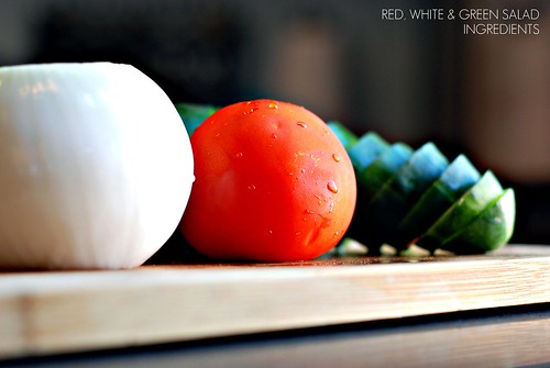 red, white & green salad