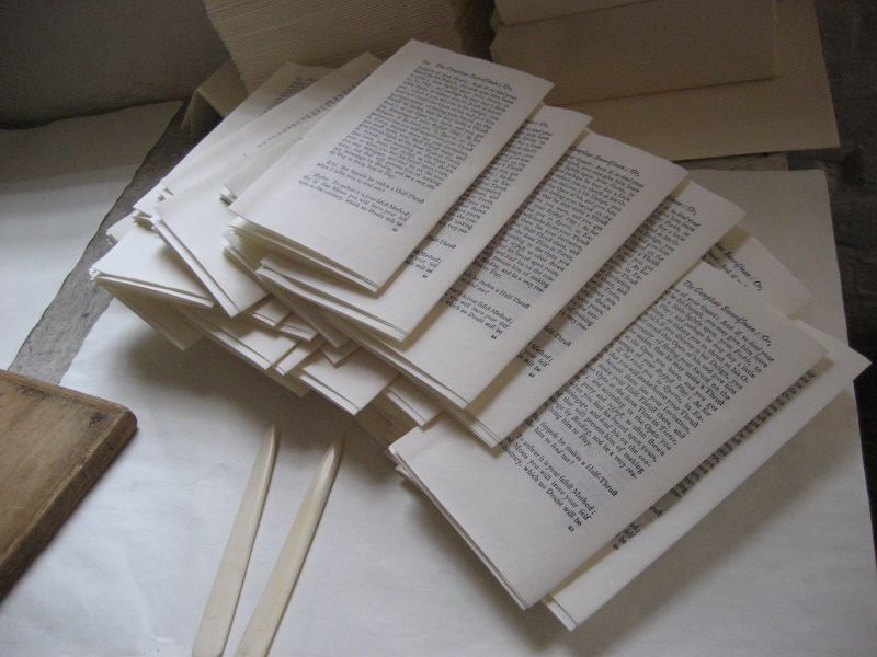 Printed and folded folios