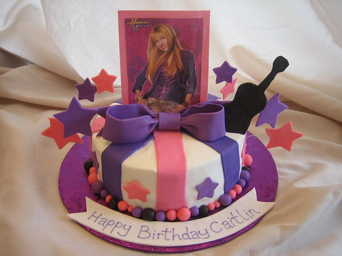 Birthday Cake With Stars. Hannah Montana Birthday Cake