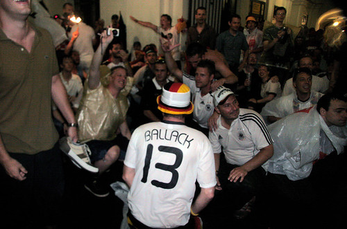 German fans celebrate their team's victory ©  Elena Pleskevich