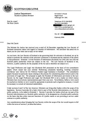 Scottish Executive response on Law Society FOI Exemption removal Page 1