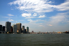 Lower Manhattan & Brooklyn Bridge seen from Governor's Island