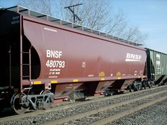 BNSF Railway covered grain hopper car. Hawthorne Junction. Chicago / Cicero Illinois. March 2007.
