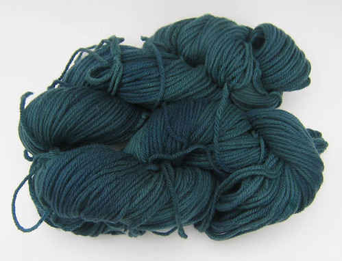dyed teal worsted