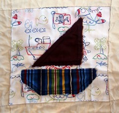 sailboat quilt square - bled