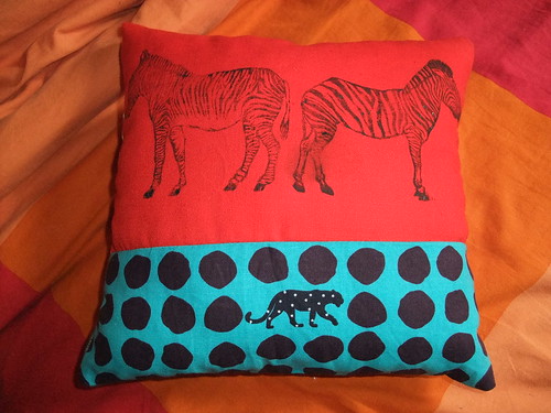 Stripes and spots pillow