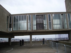 part of the rooftop restaurant area forming a walkway to the lift in the north-east corner