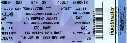 ticket stub My Morning Jacket