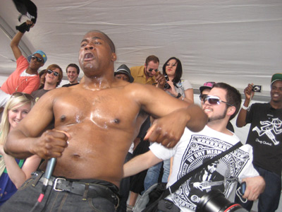 david banner at the fader fort (note spank rock on the left)