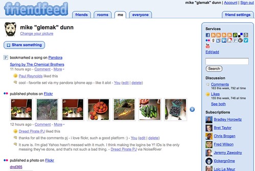 friendfeed for blog post