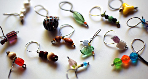 recycled paperclip stitch markers