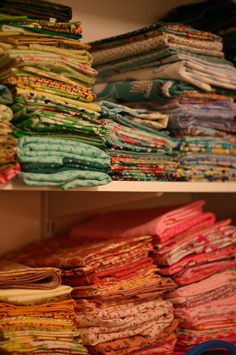 fabric stacked