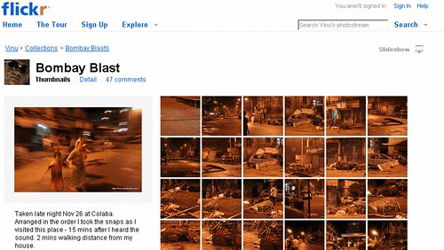 Images from the Mumbai Terror Attacks on Flickr