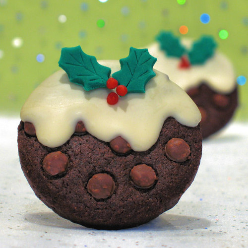 chocolate christmas pudding cookies 5678 R
