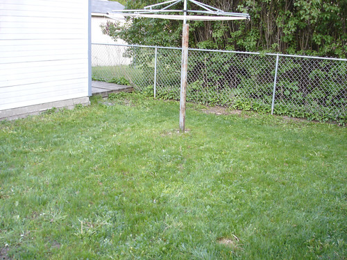 clothes line after mowed