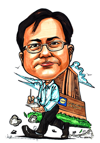 Caricature on PDA for Monetory Authorityof Singapore