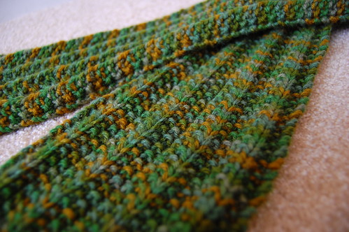 Forest Green Ribbed Scarf