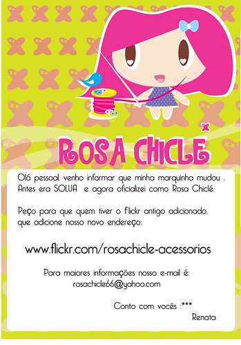 Adicionem nossa amiga Renata - Rosa Chiclé by Maria Chiclé ● Design Fofys
