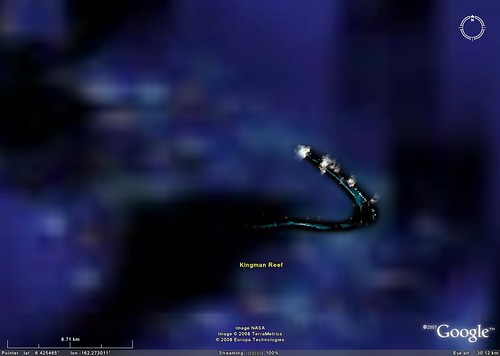 Kingman Reef - Landsat ETM+ Image from Google Earth