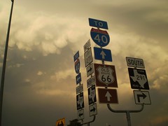 Interstate signs along I-40