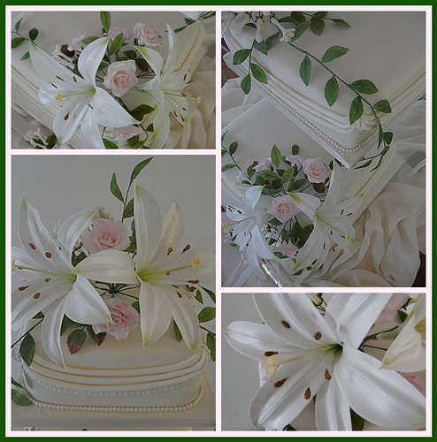 Lily Wedding Cake details by abbietabbie