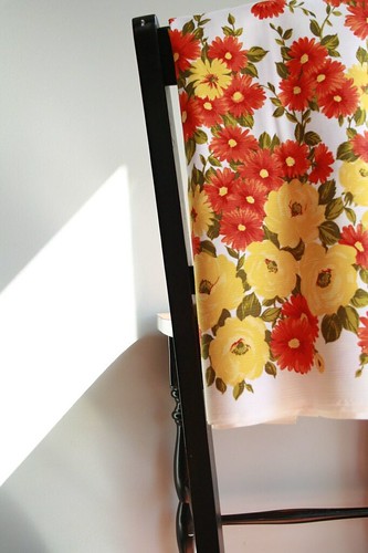 3 yards vintage floral fabric