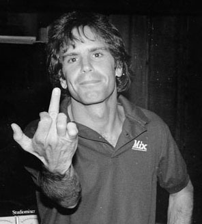 Bob Weir of the Grateful Dead flippin' the middle finger