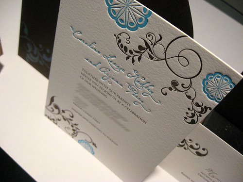 The insert which contains information on the wedding website and registry 