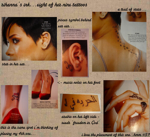 Rihanna tattoos tatuajes