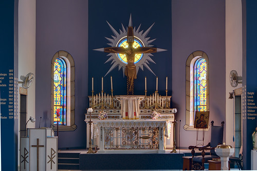 Saint John the Baptist Roman Catholic Church, in Villa Ridge (Gildehaus), Missouri, USA - altar
