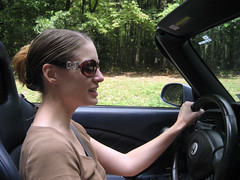 tammy driving on the parkway