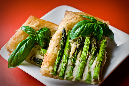 Asparagus and White Bean Pesto Tart